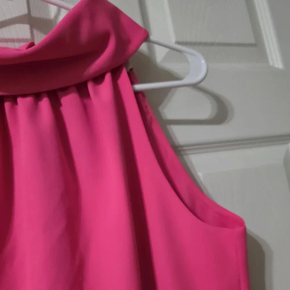 STS Sail to Sable Hot Pink Hydra Cowlneck Dress, Mini Sheath Silhouette, EUC! - Picture 6 of 14